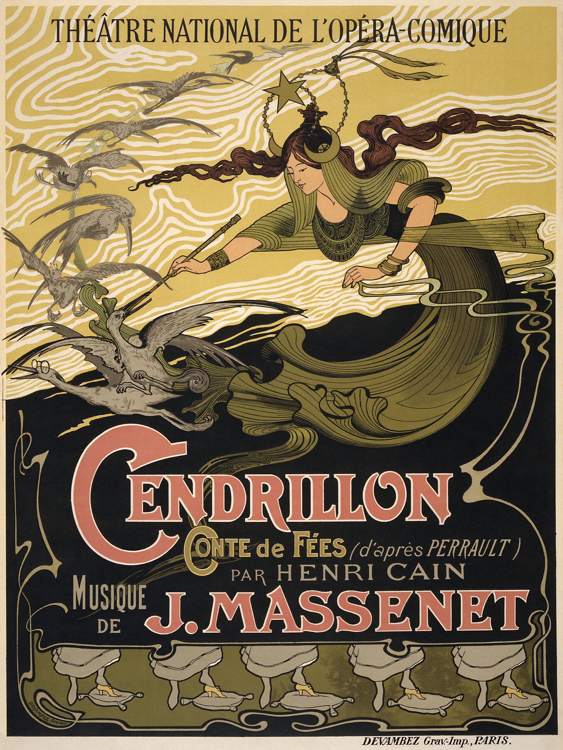 Poster opera Cendrillon phong cách Art Nouveau