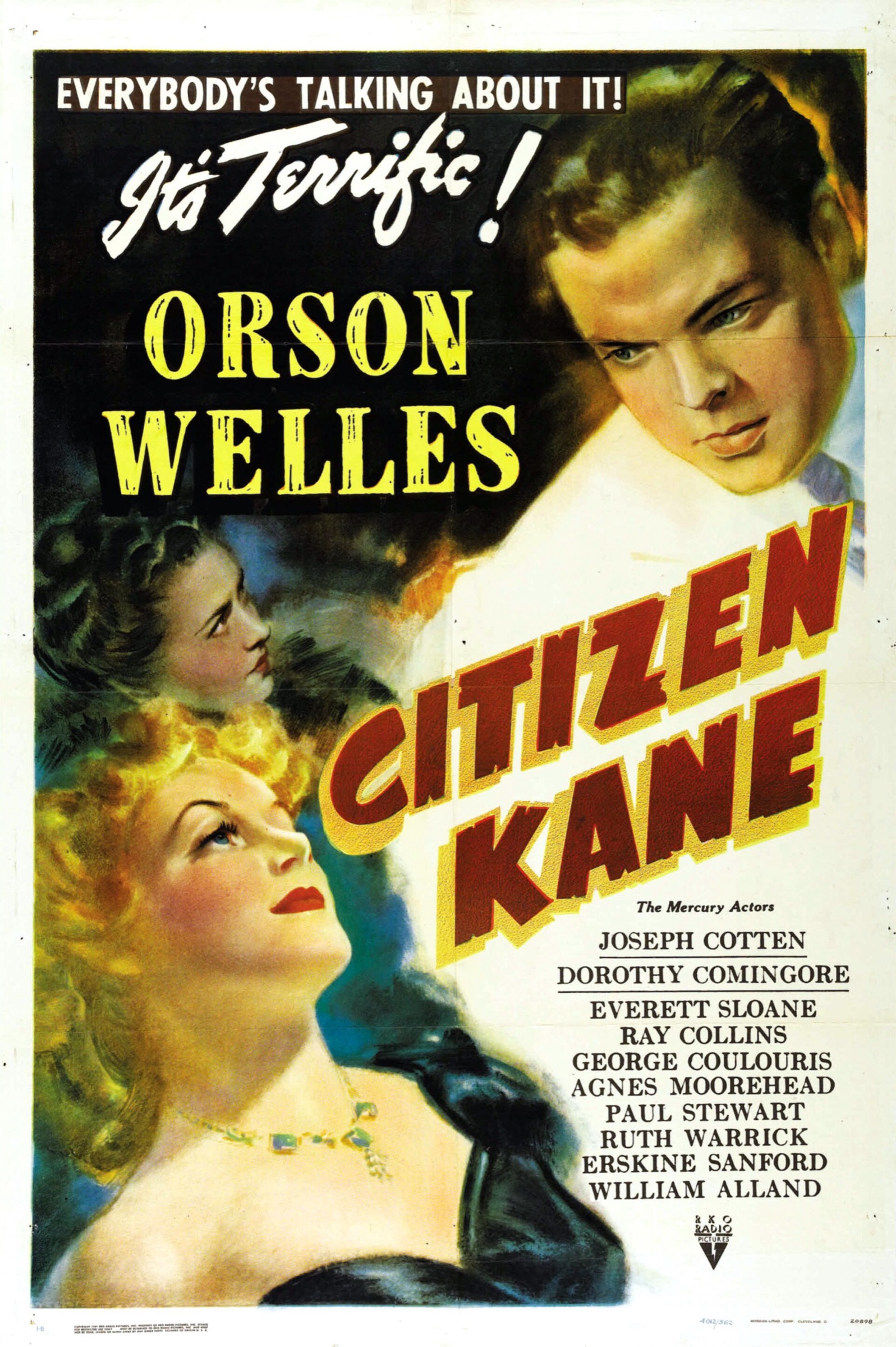 Poster phim Citizen Kane 1941 phong cách cổ điển